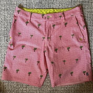 Sperry Pink Palm Tree Print Men's Shorts